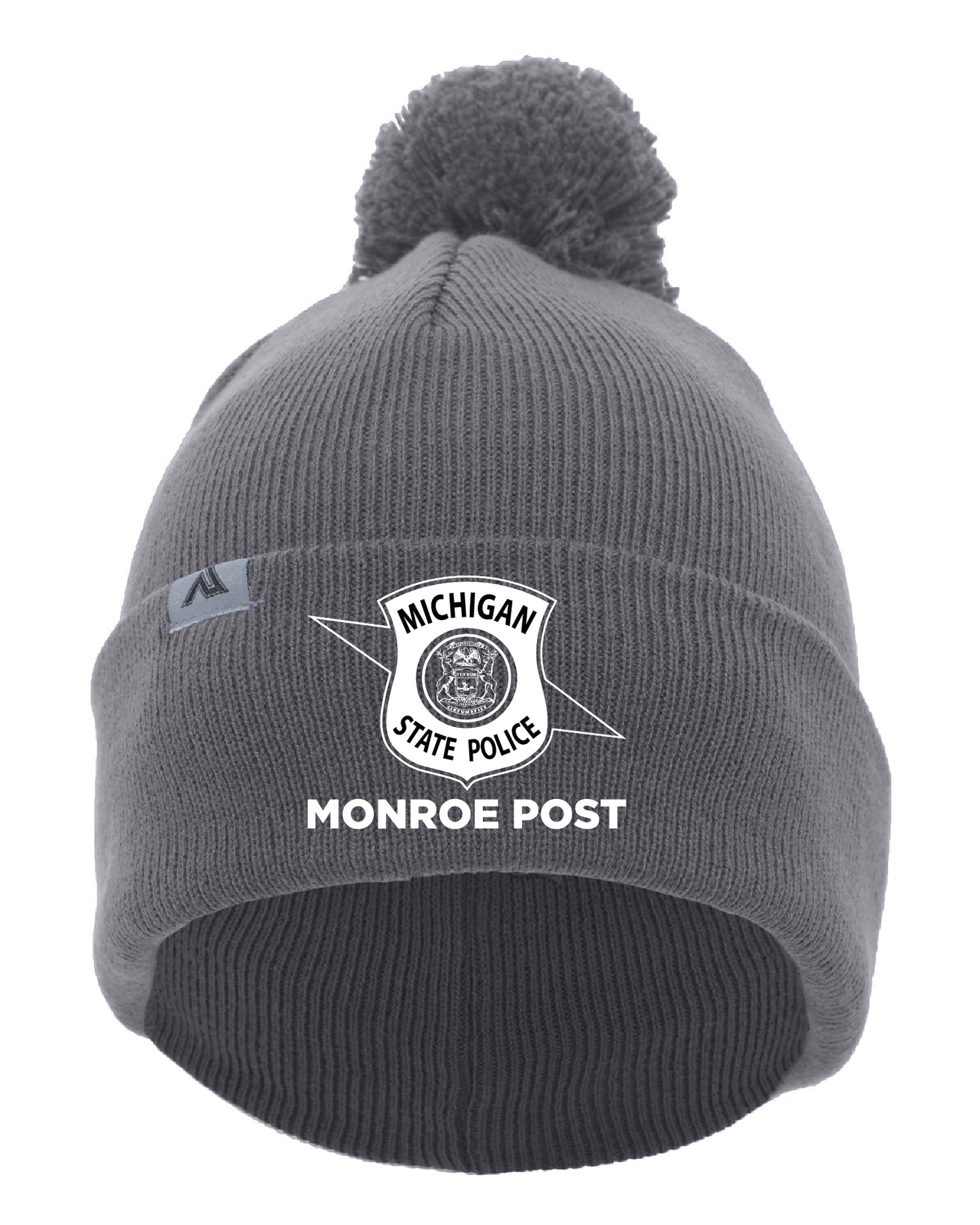 Graphite - Fold-Over Pom-Pom Beanie