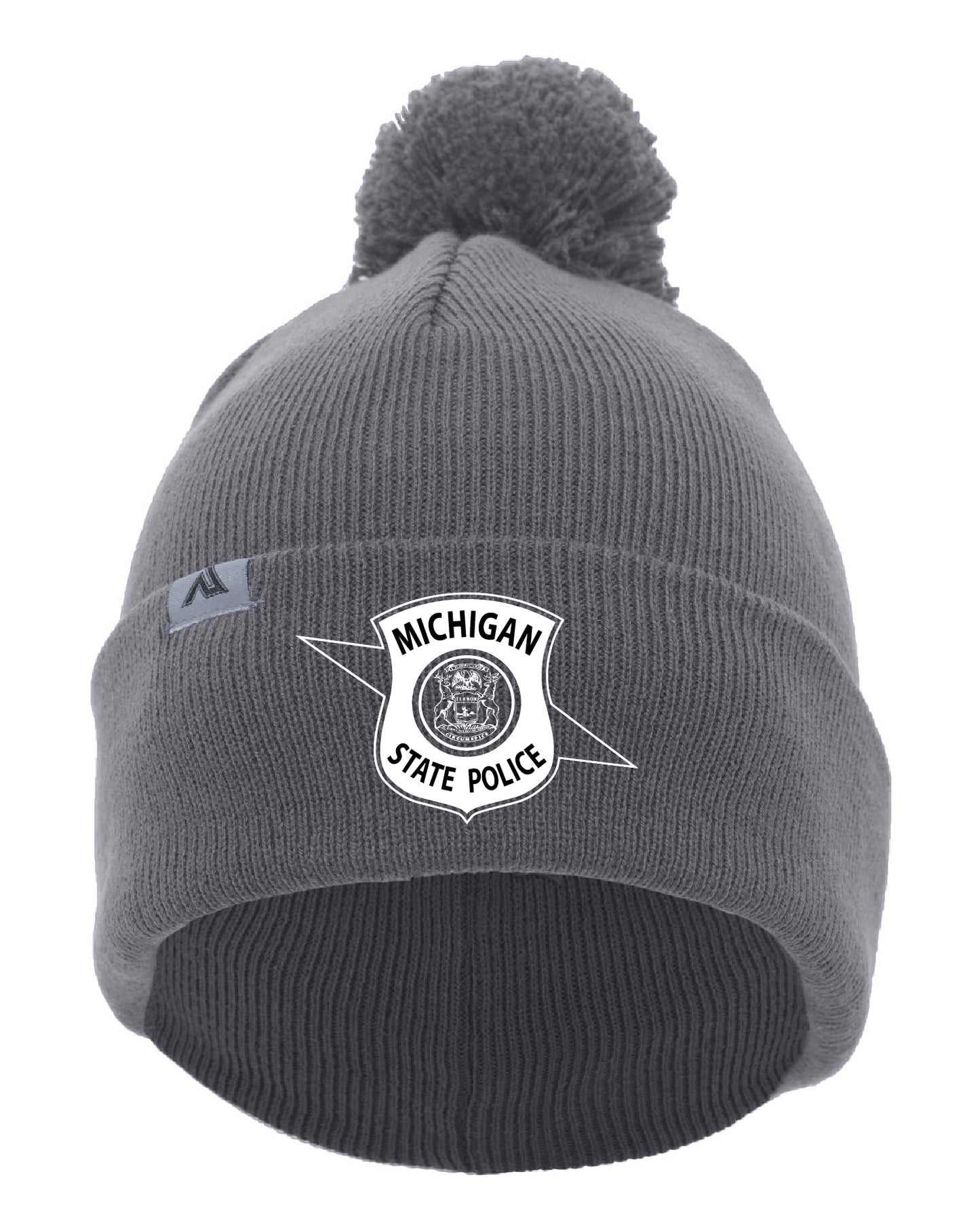 Graphite - Fold-Over Pom-Pom Beanie