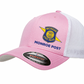 $28 | Pink & White - 6511 Flexfit Adult Trucker Cap